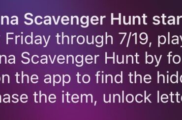 Wow, a scavenger hunt that requires purchases to get only 10% off the cantina menu! Ingenious