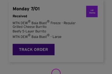 Taco Bell app not sending orders?
