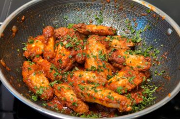 Tandoori Fried Chicken Wings (Apologies for the messy pan)
