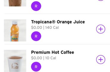 Is there a way to choose a regular drink on the app?