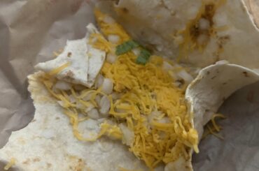 Bit into my BEAN and CHEESE burrito? what is this?!?