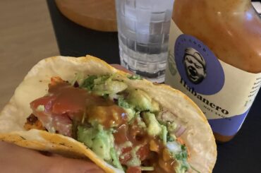 Goes well with homemade chicken tacos