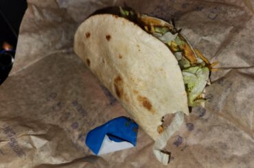 Double Stacked Taco... with plastic and Doritos?