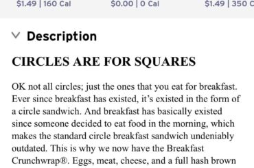 Bacon Breakfast Crunchwrap App Description