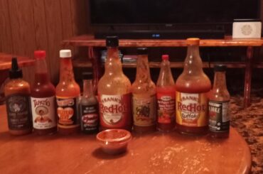 Hot sauces for the wings my brother brought from work