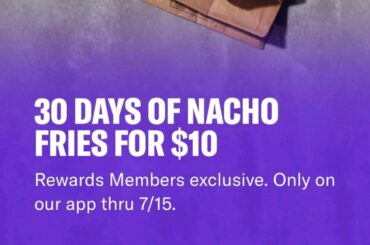 Can I choose when I want the nacho fries pass to start?