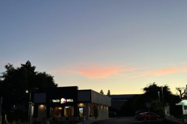 Appreciating the beautiful view. And the sunset