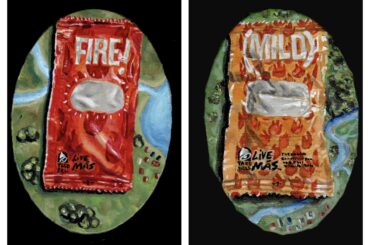 Some hot sauce paintings I did!