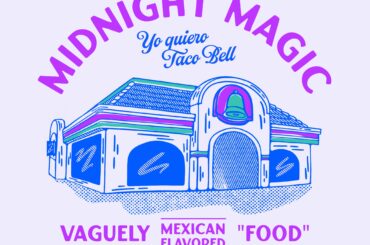 Designed a 90's inspired taco bell graphic