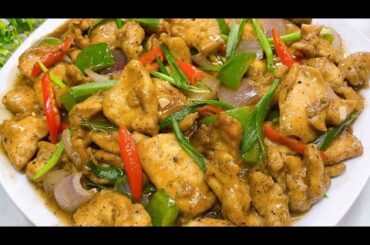 Black Pepper Chilli Chicken Recipe | Chilli Chicken With Black Pepper Sauce By Foodie Girl |