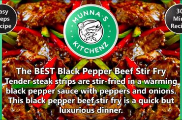 Black Pepper Beef Recipe | Black Pepper Beef Stir Fry | Black Pepper Beef | Beef Stir Fry