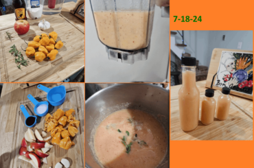 Apple-garlic-habanero! Tasty hot sauce combo but wound up with less than I was hoping.