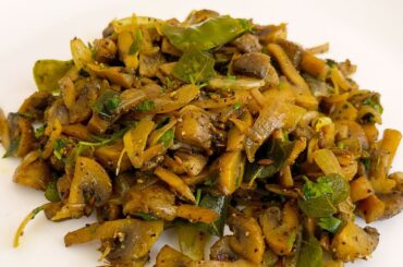 Mushroom Pepper Fry | Pepper Mushroom Recipe | Mushroom Stir fry | Mushroom Recipes in Tamil