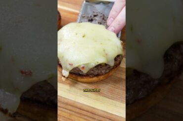 CHEESY Hatch Chile Queso Burger