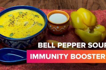 Healthy Roasted Bell Pepper Soup Recipe | Delicious Gluten Free Roasted Yellow Capsicum Soup