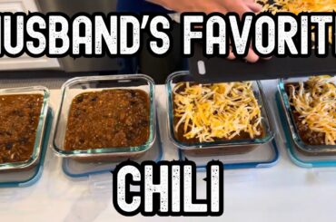 Husband’s FAVORITE CHILI recipe!