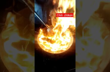 rod side fier chili chikan recipe.. #ytshorts #shorts  #streetfood .