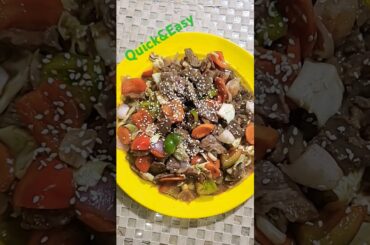 Beef Stir Fry with Vegetables#Beef&Bell Pepper Stir fry #recipe#viral#cooking#ytshorts