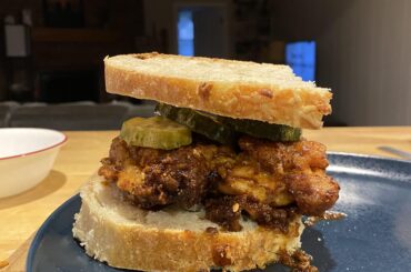 Made a hot chicken sandwich for the first time, and it was amazing.