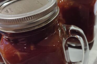 Canned some homemade salsa... Fire Roasted tomatoes, tomatillo,etc