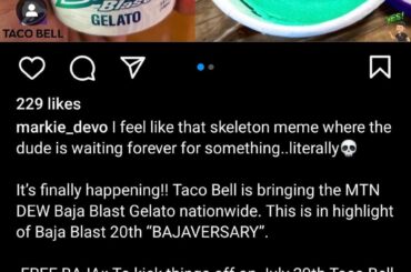 Baja blast gelato