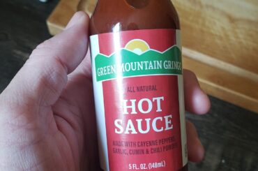 New one to me... a brand as an ingredient? Green Mountain Gringo (who I've never heard of) uses Texas Pete to make their own sauce.