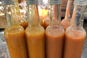 Homemade hot sauces (two flavours)