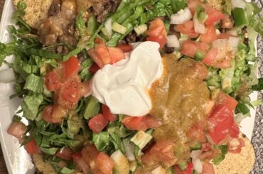 Nachos con carne asada