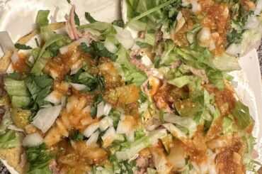 Tostadas de carne deshebrada