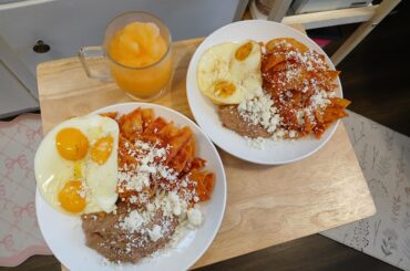 chilaquiles with jarritos mandarin slush