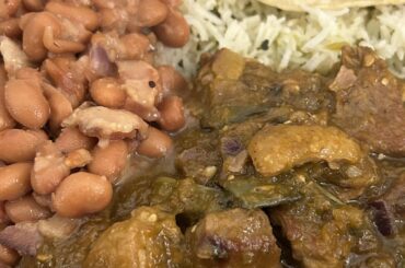 Pork chile verde with nopales