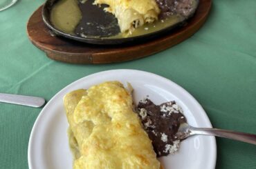 Enchiladas verdes and a blackberry margarita- Nayarit, Mexico