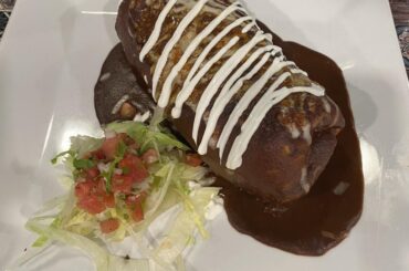 Chorizo Burrito w Mole