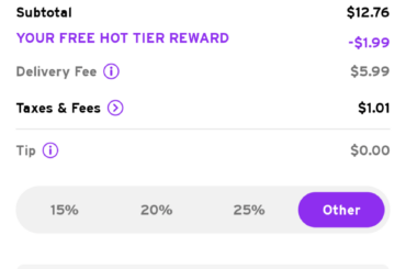 y'all why is the tb app delivery fee so high..