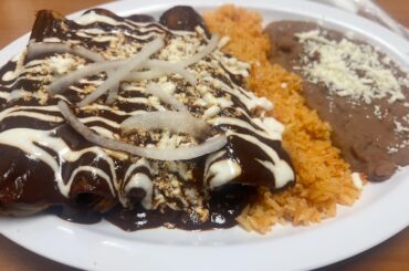 Mole chicken enchiladas