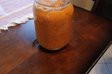 Homemade scotch bonnet pineapple pepper sauce