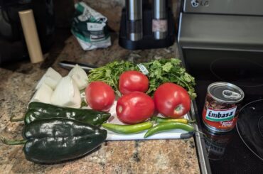 Roasted Pasilla & Serrano salsa with Chipotles in Adobo salsa!