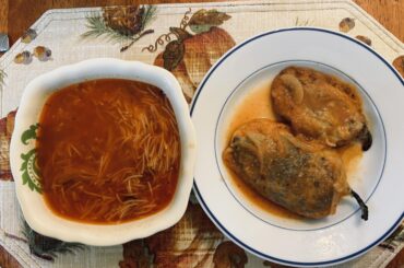 Fideo y Chiles Rellenos
