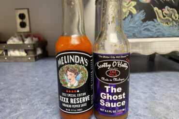 My hot sauces at work