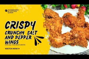 Crispy, Crunchy Salt and Pepper Wings, KFC Copycat Wings Recipe at Home @foodrecipes105
