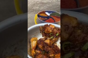 CHILLI GARLIC FRIED CHICKEN Cooking and Eating in Village Spicy Chicken Recipe  Chicken Starter