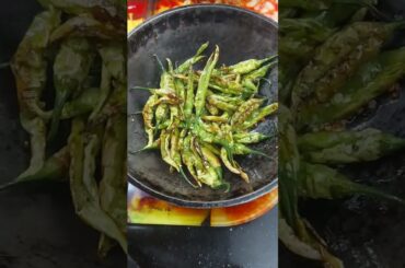 Green chilli recipe | Green chilli fry | mirchi fry | Fry recipe | Hari mirch recipe#trending#shorts