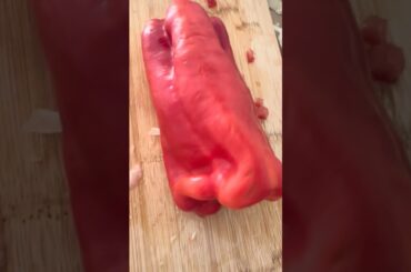 Fried chicken with cabbage and red pepper #cabbage #chicken  #launch