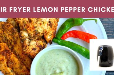 EASY CRISPY LEMON PEPPER CHICKEN WITHOUT FRYING! LOW CARB AIR FRYER RECIPES