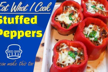 Stuffed Bell Pepper Recipe | Chicken Rice and Kidney Beans | IEWICOOK