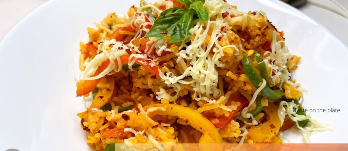 Jain Cheesy pepper rice/no onion no garlic recipe/Mexican jain recipes/Swaminarayan recipe