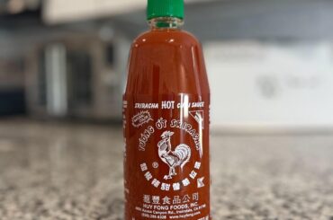 I found a bottle of “old” sriracha in my pantry!