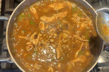 I made spicy enchilada soup with puya peppers