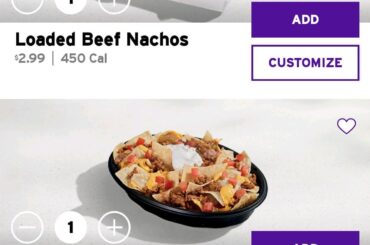 At this point wouldn't it be a better value to get 2 of the Loaded Nachos over the BellGrande?