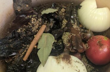 What to do with strained liquid from step 1 in this birria recipe?